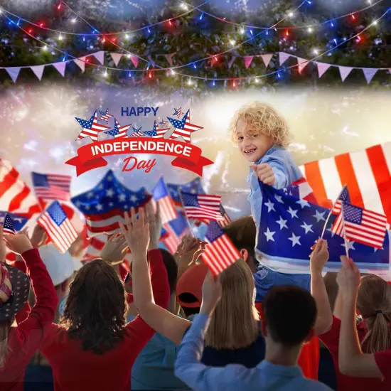 4th of July Decorations 300 LED Red White and Blue String Lights Plug-in, 8 Modes 108ft Independence Day Fairy Lights for Patriotic Party Decor Indoor Outdoor {5}