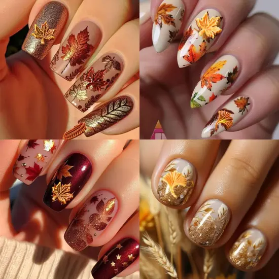 3D Maple Leaf Resin Molds Silicone Nail Tools Fallen Leaves {2}