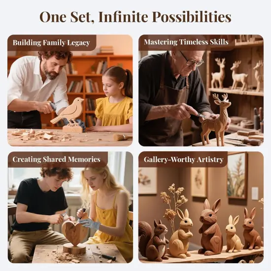 Wood Carving Kit for Adults & Beginners {2}