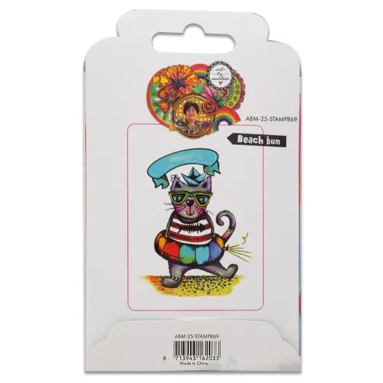 Art By Marlene Cling Rubber Stamp-Beach Bum {2}