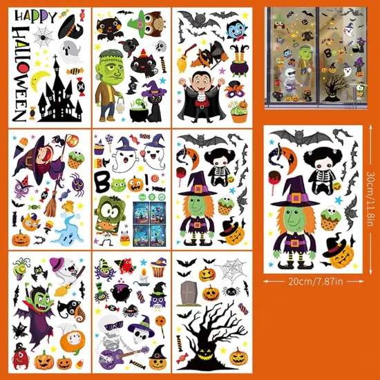 9 Sheets Halloween Window Clings {2}