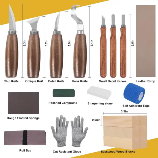 Wood Carving Tools Set with Wood Carving Knives Detail Knives {2}