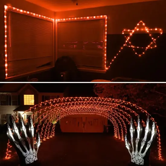 Each 33 ft 100 LED Orange String Lights Halloween Lights {2}