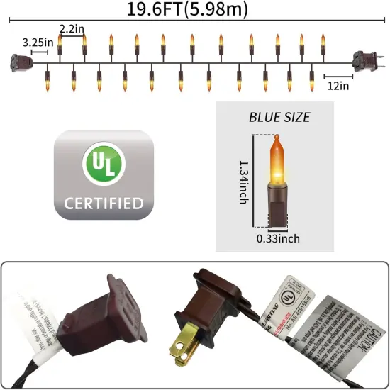 Halloween 100 Mini String Lights - Orange {4}