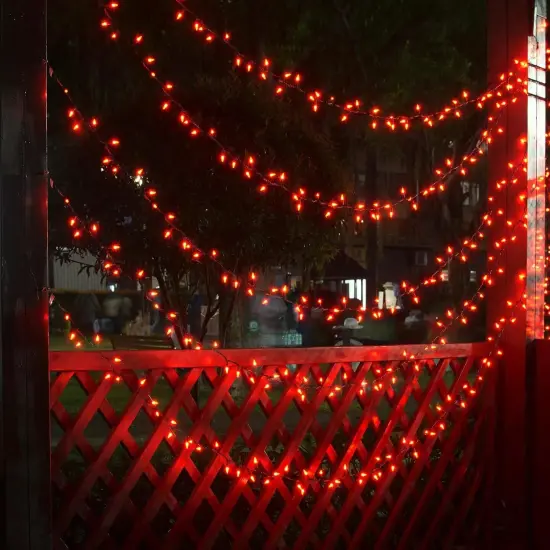 100 Count Halloween Orange String Lights - 21FT, Plug in {3}