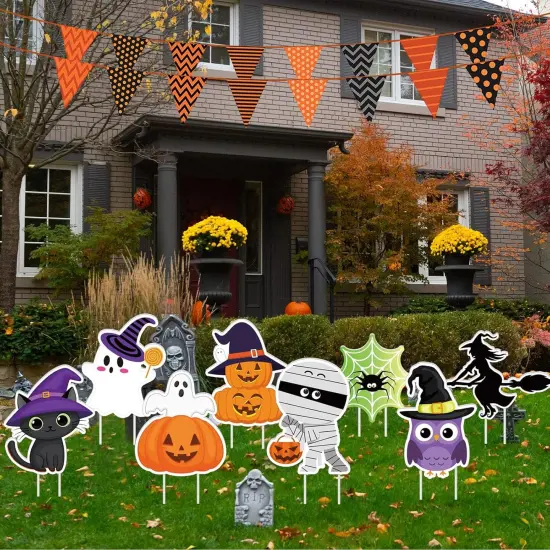8 Pieces Cute Halloween Yard Stakes {4}