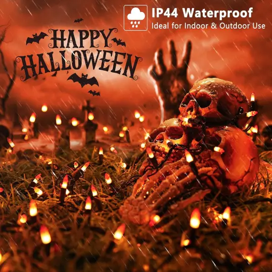 Candy Corn Halloween Lights, 100 Count Orange & Yellow {3}