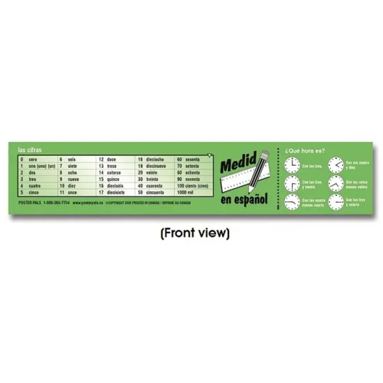 Poster Pals Spanish Vocabulary Learning Bookmarks , language educational reference ruler, excellentTeacher Classroom Reading Reward and Gift for Young Readers, 64 pack {3}