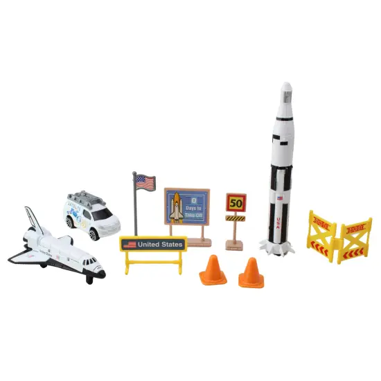 Space Adventure: Space Shuttle Playset - 10pc - Realistic Shuttle, Rocket, Satellite Van & Accessories, Galaxy Exploration, NASA Toy, Kids Ages 3+ {3}