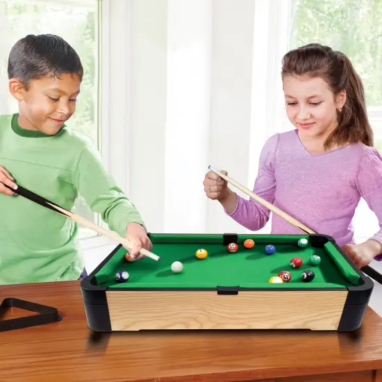 Ambassador Games: Tabletop Pool - 20" - Compact Traditional Billiards Arcade Game, Quality Wood, Mini Classic Game Set, Adults & Kids 3+, 2 Player {5}
