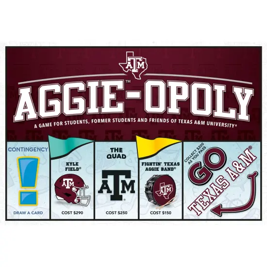 Late For The Sky: Aggie-Opoly - Texas A&M University Themed Family Board Game, Opoly-Style, Traditional Play Or 1 Hr Version, Ages 8+, 2-5 Players {1}