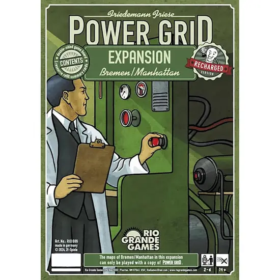Rio Grande Games: Power Grid Bremen/Manhattan -Strategy Board Game, Electric Power Companies Competition, Economic Development, Ages 14+, 2-6 Players {1}