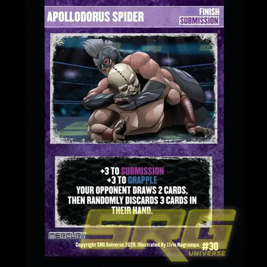 Supershow Cosmic Crusader: Mercury - Wrestling Card and Dice Game. SRG Structure Deck. Ages 12+, 2-6 Players, 10 Min Game Play {6}