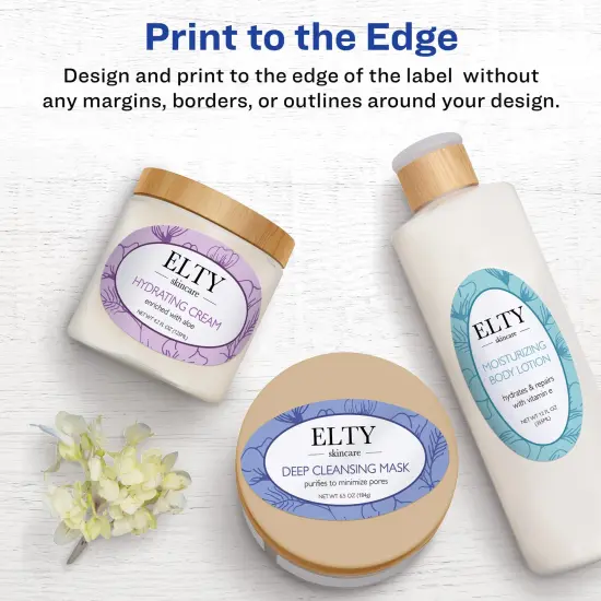 Avery Durable Waterproof Oval Labels with Sure Feed, 2" x 3-1/3" {3}