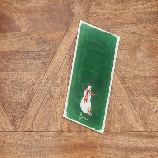 Snowman Alphabet Printed Kitchen Towel {3}