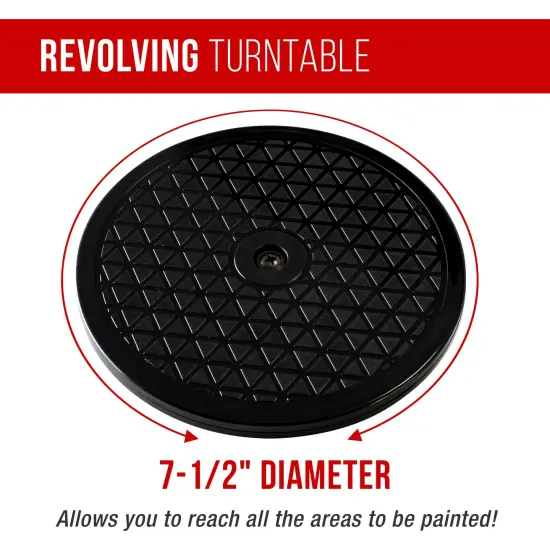 Portable Hobby Airbrush Spray Booth Kit with Exhaust Extension Hose (Extends up to 5.6 Feet) and 7.5 in. Diameter Revolving Turntable {6}