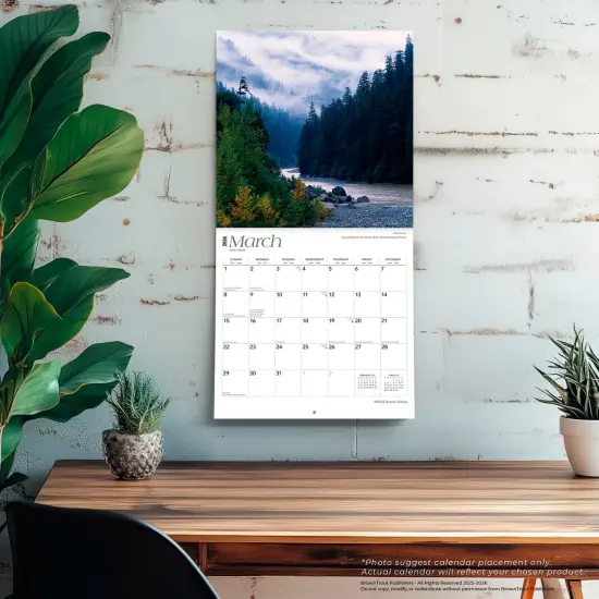 Alaska Wild & Scenic | 2026 12 x 24 Inch (Hanging) Monthly Square Wall Calendar | Plastic-Free {5}