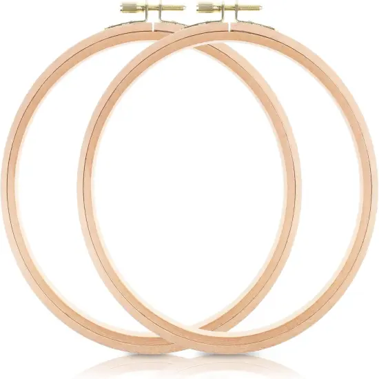 2 Pieces Wood Embroidery Hoops, 7 Inch Wooden Cross Stitch Hoops {1}
