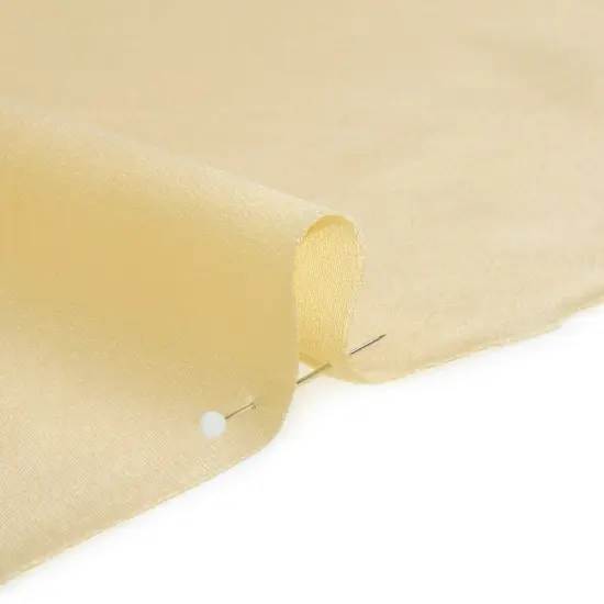 1 Yard Pale Yellow Silk Crepe Back Satin Soft Smooth Elegant Sewing Fabric for Summer Dresses 44 inch Width {2}