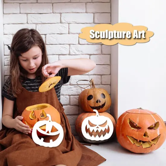 Halloween Pumpkins Face Stencils(3"L x 2"W) {2}