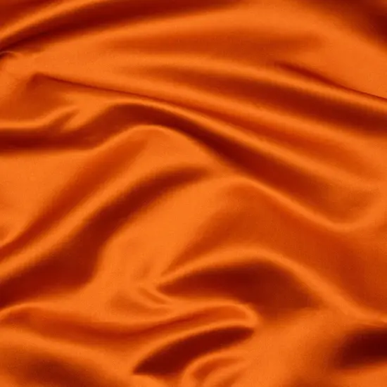 1 Yard Burnt Orange Silk Duchesse Satin Luxury Evening Gown Fabric, 59 Inches Wide {1}