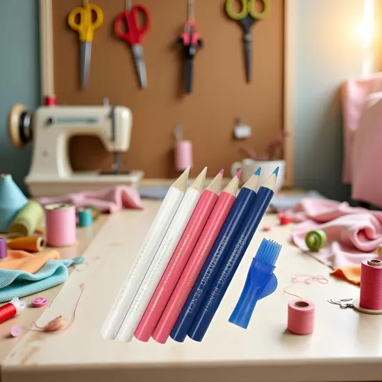 Sewing Fabric Pencils with Brush Tailor Pencils (Aqua) {3}