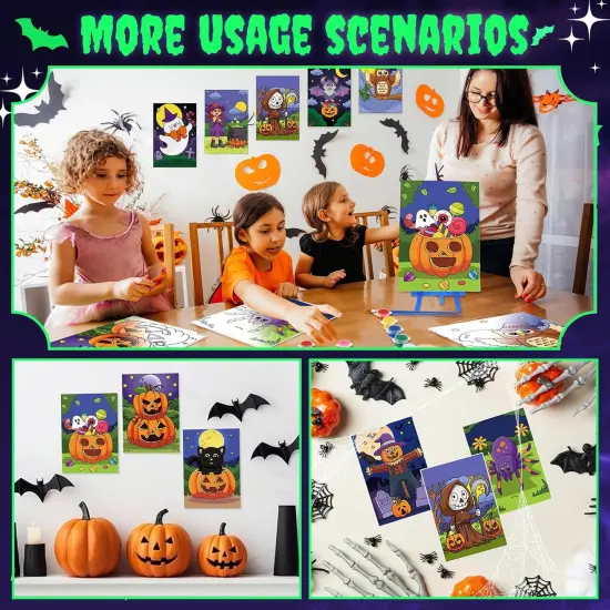 10 Set Pre Printed Canvas Pre Drawn Canvas Painting(Spider Color) {3}