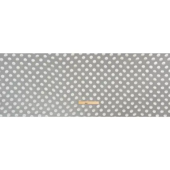 1 Yard Cream Burnout Satin Polka Dots Silk Viscose Georgette Fabric Arctic Wolf 53 Inch Width {3}