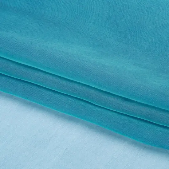 1 Yard Teal Royal Blue Iridescent Silk Voile Chiffon Like Fabric, 54 Inches Wide {4}