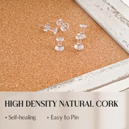 White Cork Board 24" x 18" Wooden Framed Corkboard(White Frame) {2}