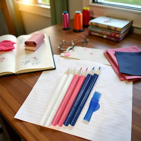 Sewing Fabric Pencils with Brush Tailor Pencils (Aqua) {2}