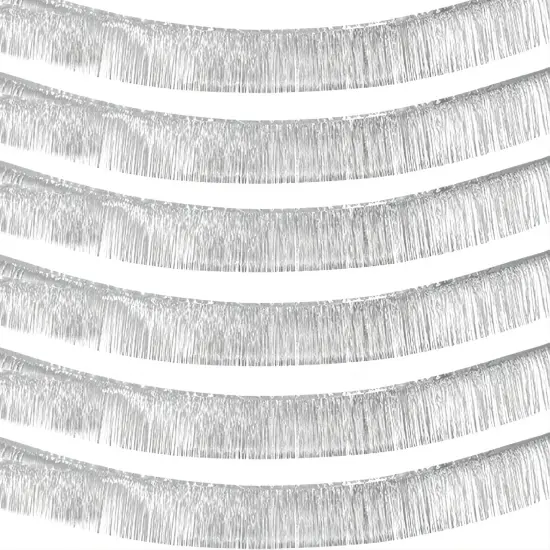 5 Piec10 Pack 10 Feet Silver Foil Fringe Garlandes St.Patrick's Day Garlands {1}