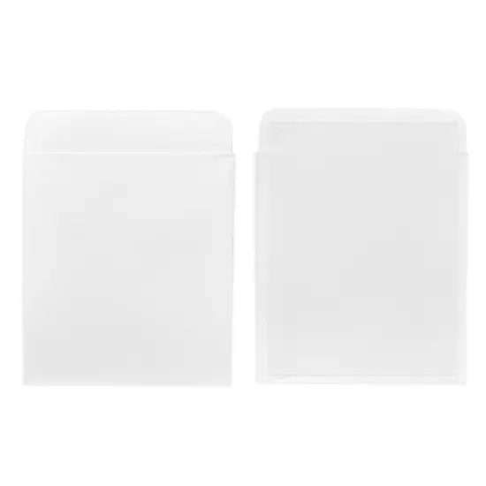 100 Pack Library Card Pockets Self Adhesive for Book Checkouts, CDs, DVDs, Classroom Supplies (3.5 x 4.5 In) White {7}