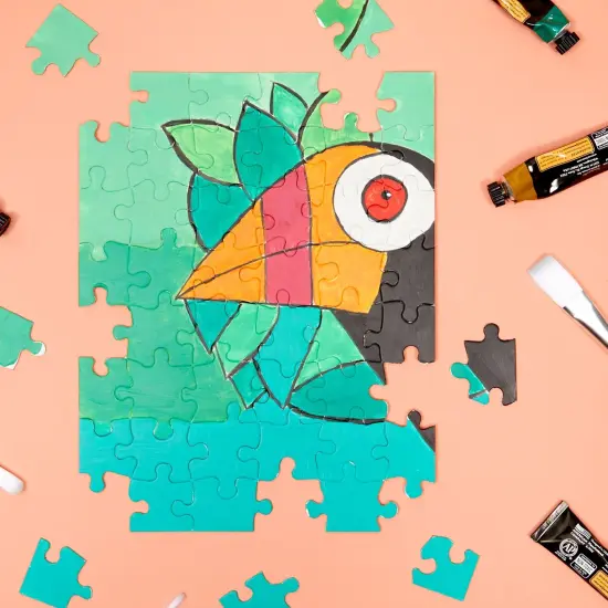 Juvale 36 Sheets Blank Puzzles to Draw On Bulk for Kids Ages 6-14 &ndash; 8.5x11 Inch, 48-Piece Each &ndash; Make Your Own Jigsaw Puzzle for DIY Drawing, Arts & Crafts Projects {3}