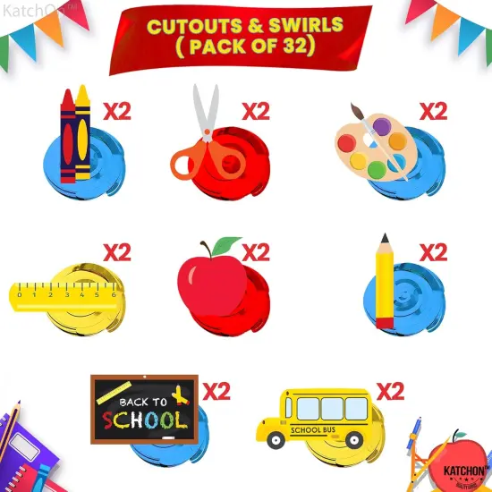 Hanging Swirls for Back to School Decorations - Pack of 46 {4}