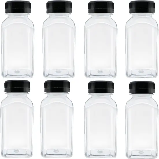 8 Pcs 8 Ounce Plastic Juice Bottles {1}