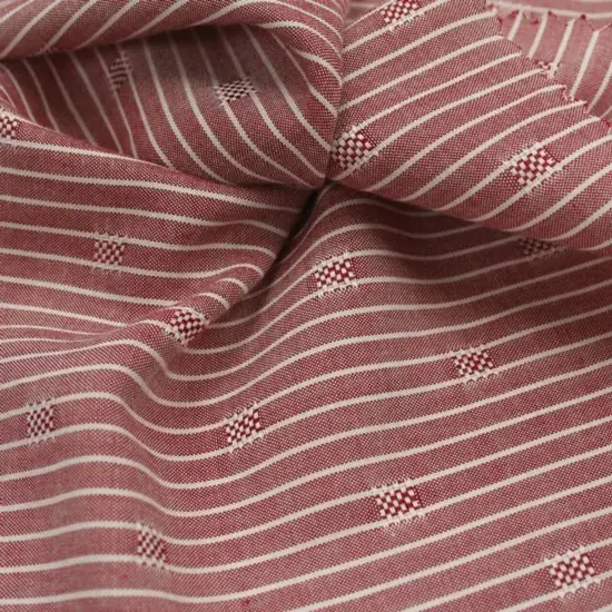 1 Yard Mauve Rayon Dobby Pin Stripe 57/58" Width Apparel Fabric Lightweight, Soft Hand Finish {1}