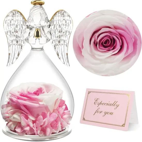 Angel Figurines with Real Rose Gifts {1}
