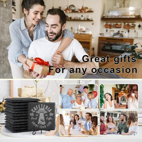 Slate Coasters Set 12 {4}