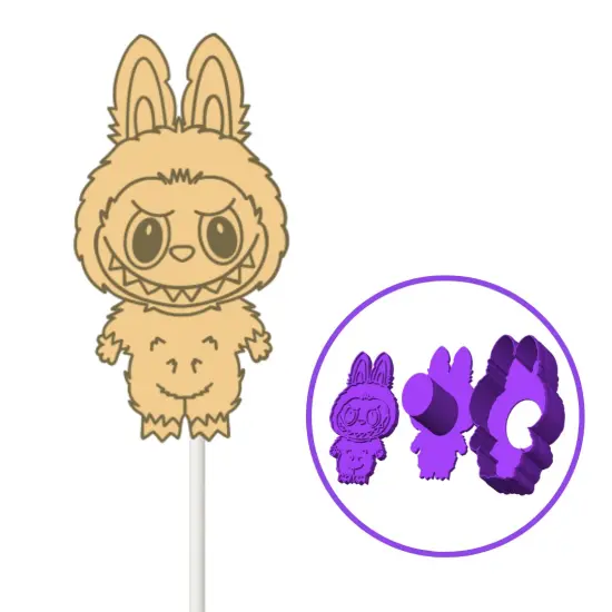 Cute Furry Creature Full Body Cake Pop Mold W Embosser {1}