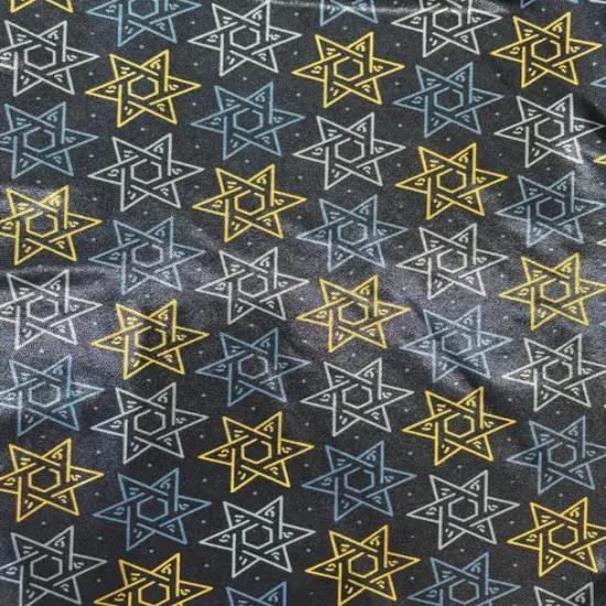 1 Yard Star of David Blue Mystique Spandex Fabric for Costumes and Dancewear {2}