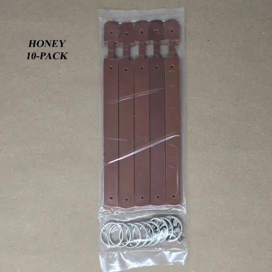 Blank Leather Keychains &ndash; DIY Engraving Kit, Pack of 10 (&frac34;" x 4.5") Russet {7}