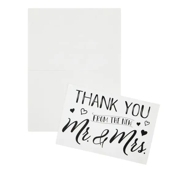 120 Pack Wedding Thank You from the New Mr and Mrs Cards Bulk with Kraft Brown Envelopes for Weddings, Showers, 4x6 in {7}