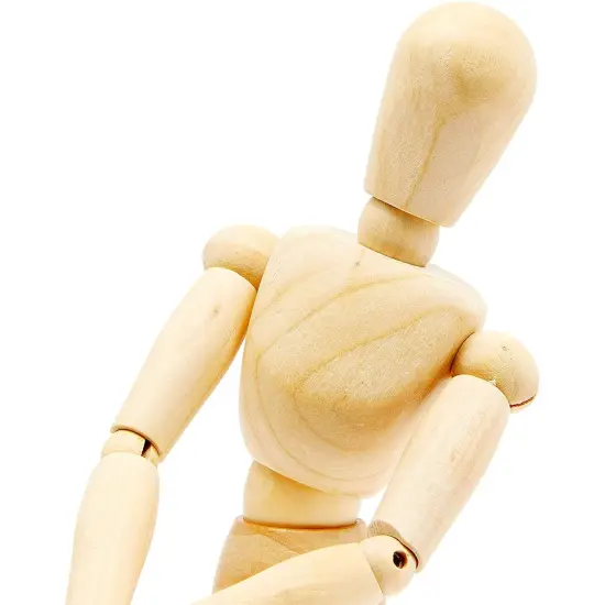 Bright Creations 2 Pack Posable Figure Wooden Mannequin for Drawing, 12-Inch Poseable Art Mannequin Figures, Wood Human Model for Drawings and Paintings, Drawing Mannequins with Base Brown {7}