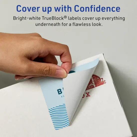 Avery TrueBlock Matte White Paper Labels,4-3/4" x 3-3/4" Rectangle {3}