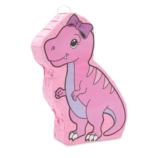 Pink Dinosaur Pinata for Girls T-Rex Themed Dino Birthday Party Decorations (16.5 x 13.0 x 3.0 In) {1}