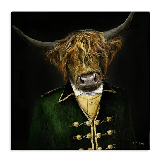 Stupell Industries Colonial Coat Cattle Canvas Wall Art Design by Bree Merryn {1}