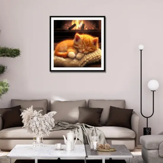 Diamond Painting Kits for Adults, Cat Diamond Art Kits 5D Animal Diamond Art Kits for Beginner, Diamond Dots Painting Full Round Drill Art and Crafts {2}