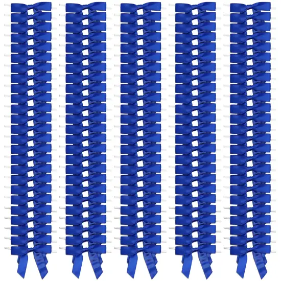 Bright Creations 100 Pack Dark Blue Twist Tie for Treat Bags, 3-Inch Small Satin Ribbons for Craft Decoration, Gift Wrap, Themed Party Favors, Baked Goods Gold {1}