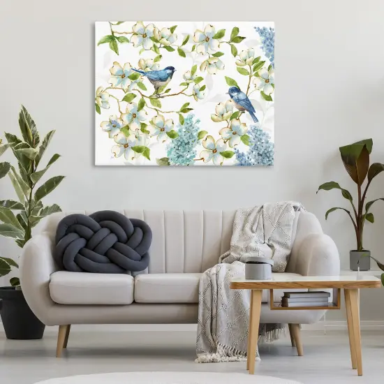 Stupell Industries Dogwood & Bluebirds Canvas Wall Art Design by Nan {2}